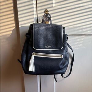 Kate Spade Navy and White Backpack